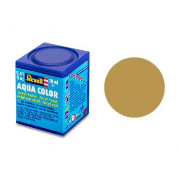 TINTA ACRÍLICA AQUA COLOR SOLÚVEL EM ÁGUA AMARELO AREIA FOSCO 18ML 16 REVELL REV 36116